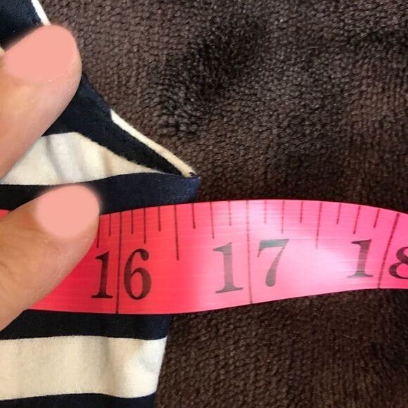 𝅺WOVEN Navy And White Stripe Zara Skater Dress - Picture 7 of 7